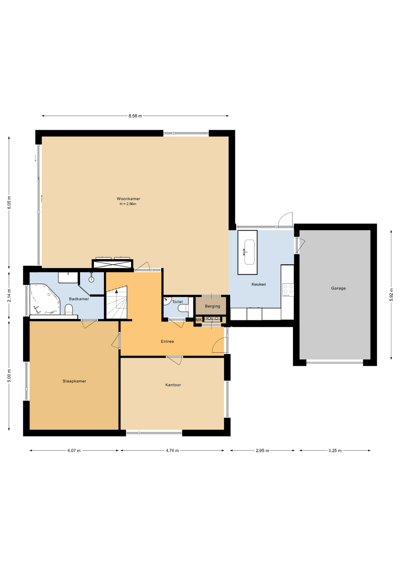 Buitenplaats 7 - 8212 AA - lelystad-plattegrond-1